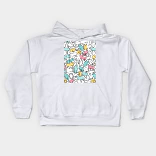 Cute and funny sketchy cats Kids Hoodie